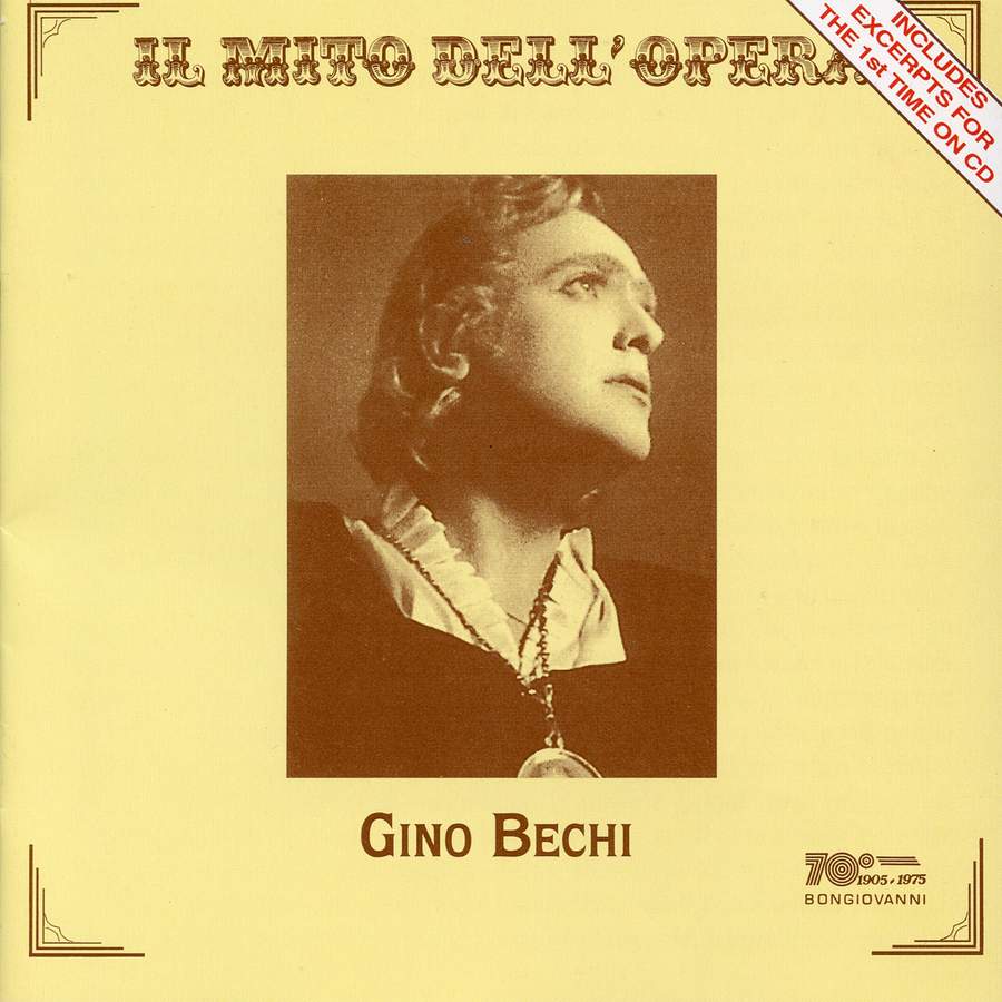 Il Mito dell'Opera - GINO BECHI – Bongiovanni Musica